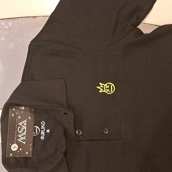 NWT Miruko, Size Small, Black Polo Shirt, 17" P2P - Picture 2 of 3